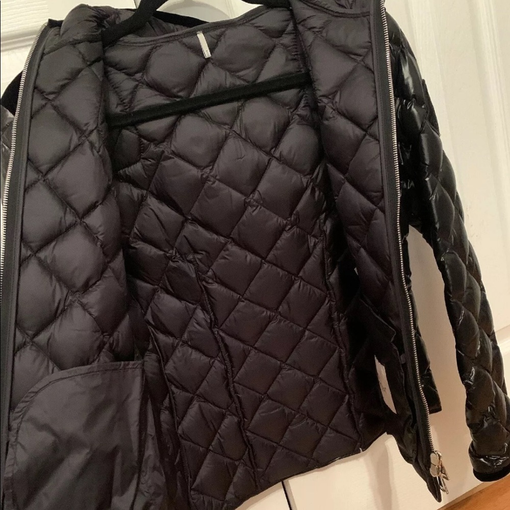 Diamond Quilt Moncler Harle Black Jacket Size 1 … Gem